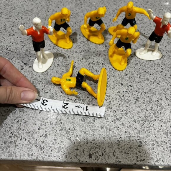 Lot of 7 Soccer Action Figures Cake Cupcake Toppers 2003 Kaskey Kids Yellow Gold - Picture 2 of 6